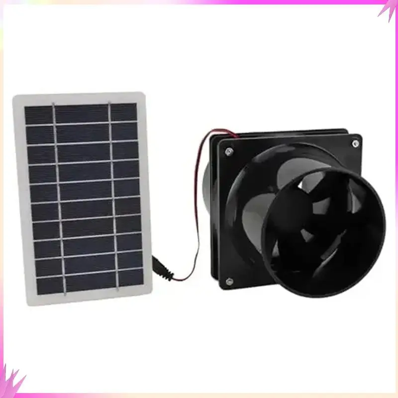 

B50C Solar Exhaust Fan Round Duct- Energy-Saving Ventilation Kit Featuring Solar Panels For Rvs Greenhouses Attic