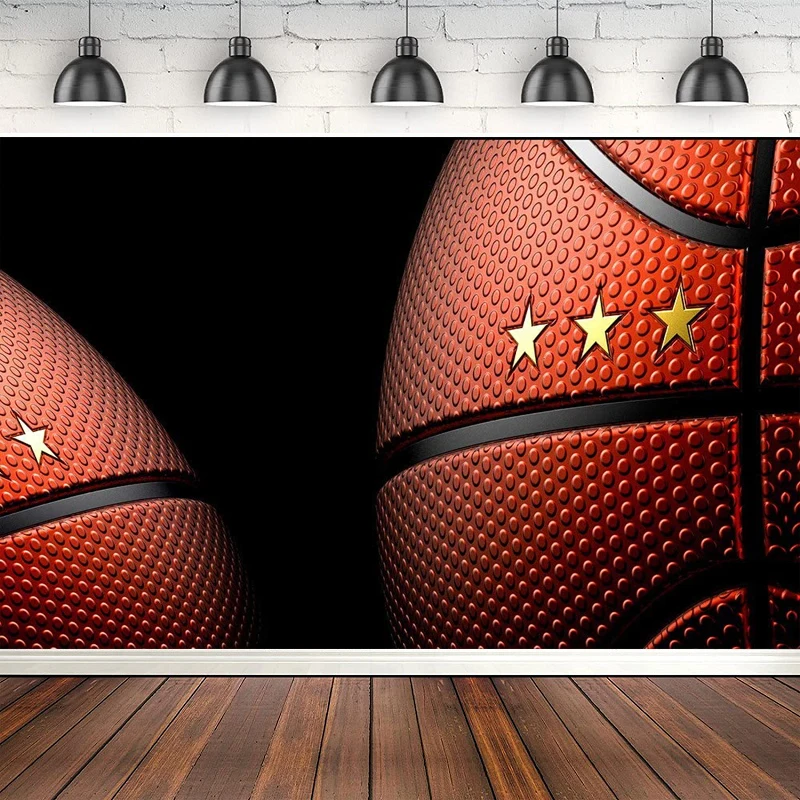 Basketball Photography Backdrop Boy Sports Grad Birthday Party Banner Indoor Outdoor Background Dessert Table Scene Poster