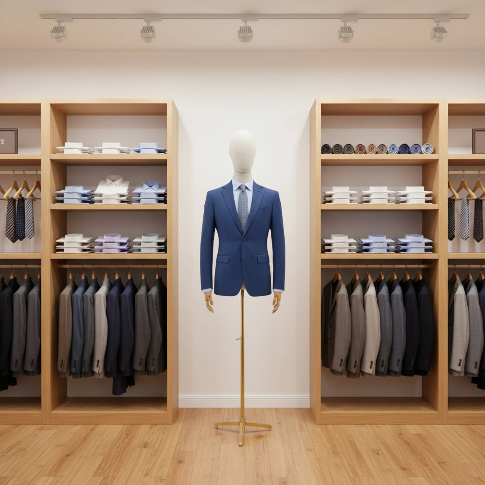 

Male Dress Form with Gold/Silver/Black Base Adjustable Posture Linen Mannequin Clothing Store Male Model Display Stand