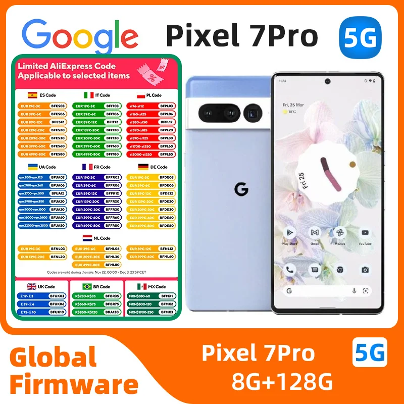 GooglePixel 7pro 7 pro 5G 6.7Inch LTPO AMOLED 120Hz Screen Google Tensor 30W Super Charge 5003mAh Battery OTG used phone