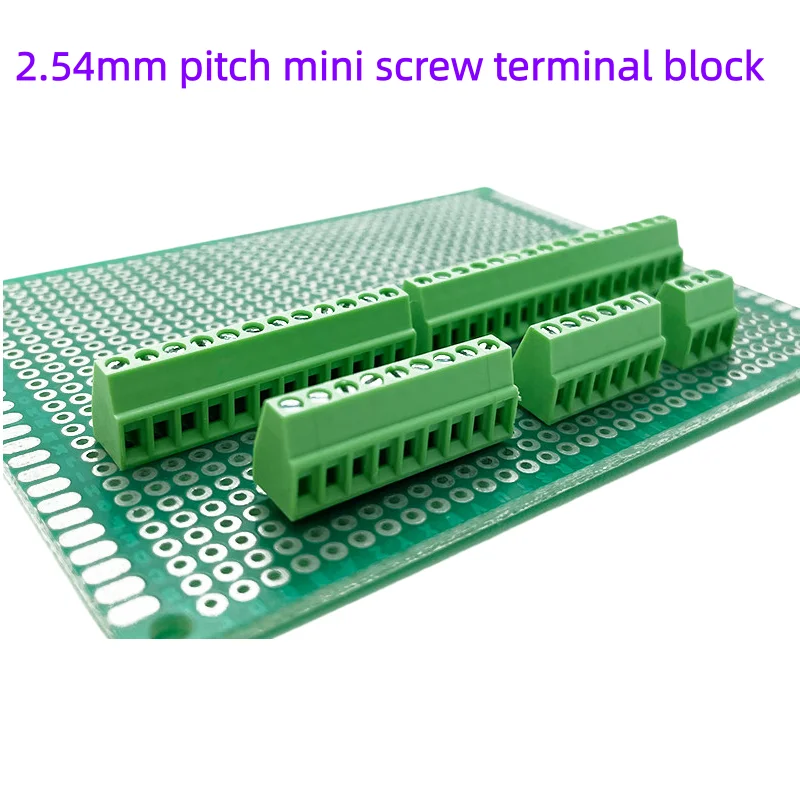 10PCS 2.54mm Pitch KF128 Green PCB Screw Terminal Block Wire Connector 2 3 4 5 6 7 8 9 10 12 Pin