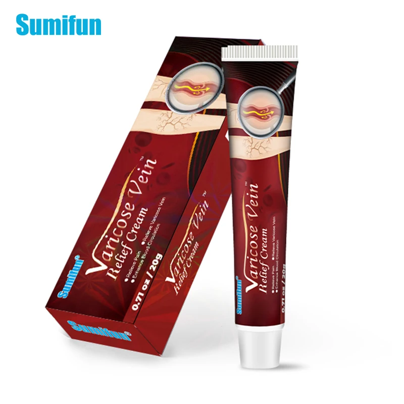 

1Box Sumifun Varicose Veins Treatment Cream Relieve Tired Legs Dilated Vasculitis Phlebitis Spider Ointment Pain Relief Plaster