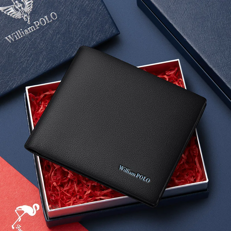 

Men's short leather wallet, personalized fashion card holder, multifunctional business card bag