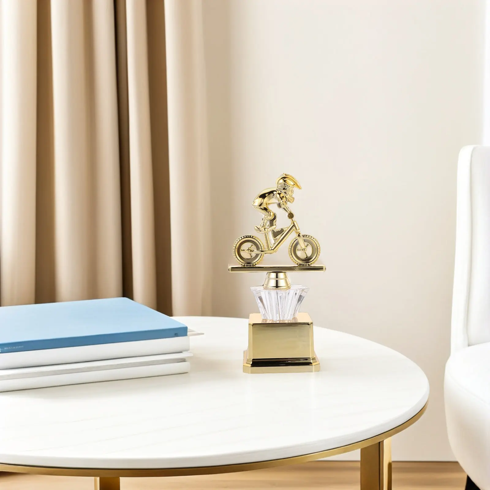 

Пластиковый золотой кубок для велосипедных соревнований, награда победителю, приз за велогонку, награда для детских игр, наградной кубок