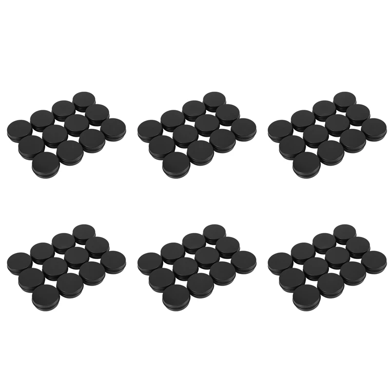 

72Pcs 1Oz Black Aluminum Tin Jars Round Screw Lid Containers Empty Metal Cans For Organizing Cosmetic Small Jewelry