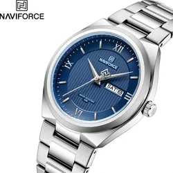 Top Brand NAVIFORCE Men's Watches Stainless Steel Week Date Clock Waterproof Luxury Male Quartz Wristwatches Relogio Masculino