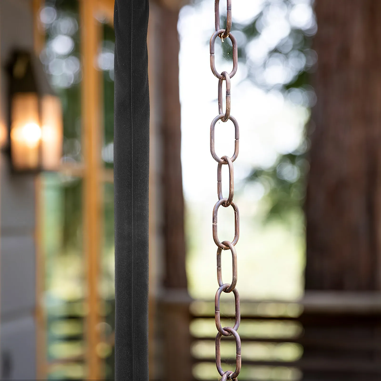 

1 Unit Black Flannel Chandelier Chain Sheath Removable Fabric Cord Cover for Pendant Light Fixtures Decorative Lighting