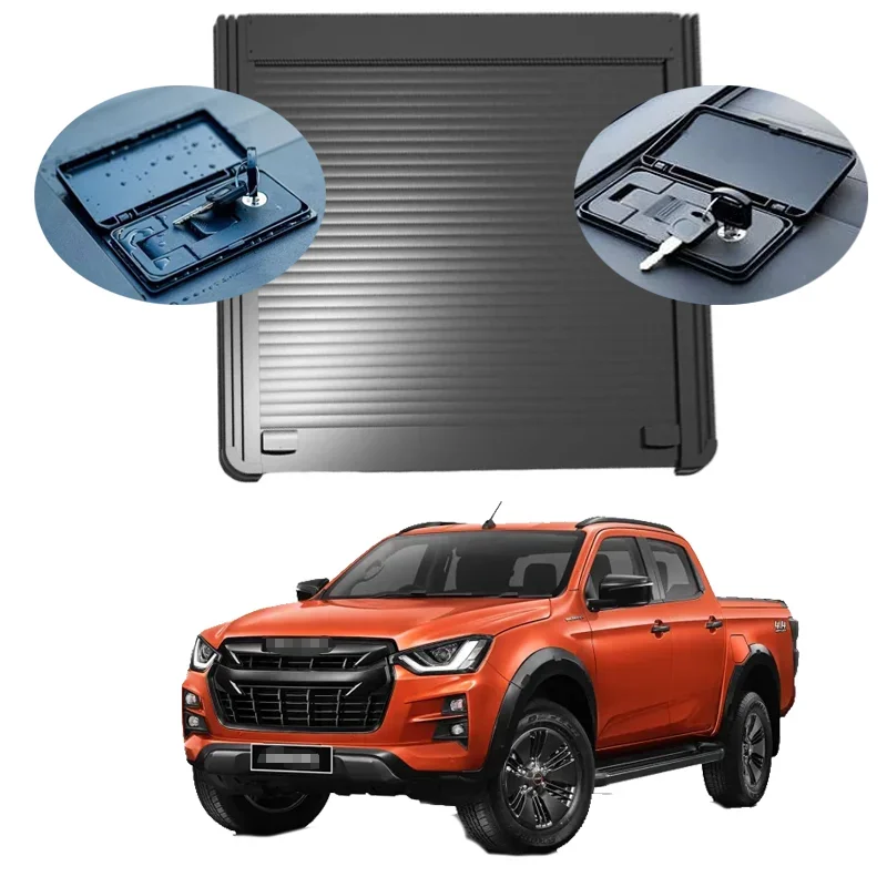 

new design pickup bed cover retractable aluminum alloy hard tonneau cover for Isuzu D-Max 2015-2024