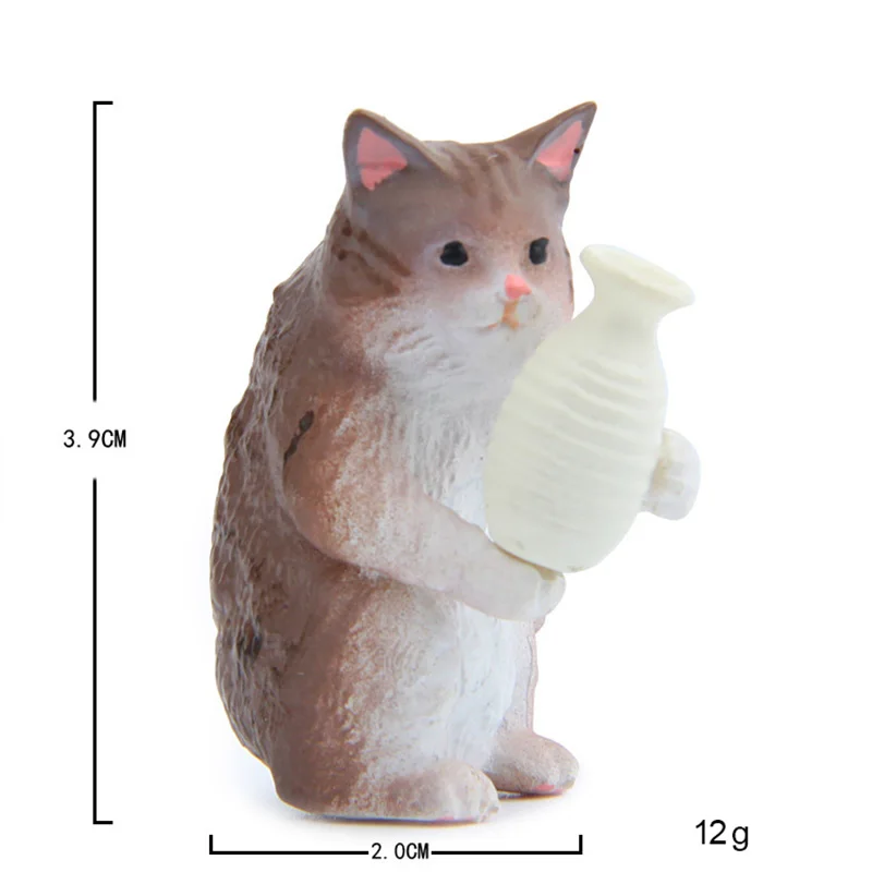 Lifestyle Cat Drink miniature figures Kitten Miniature figurines Home decoration mini fairy garden animals ornaments resin craft