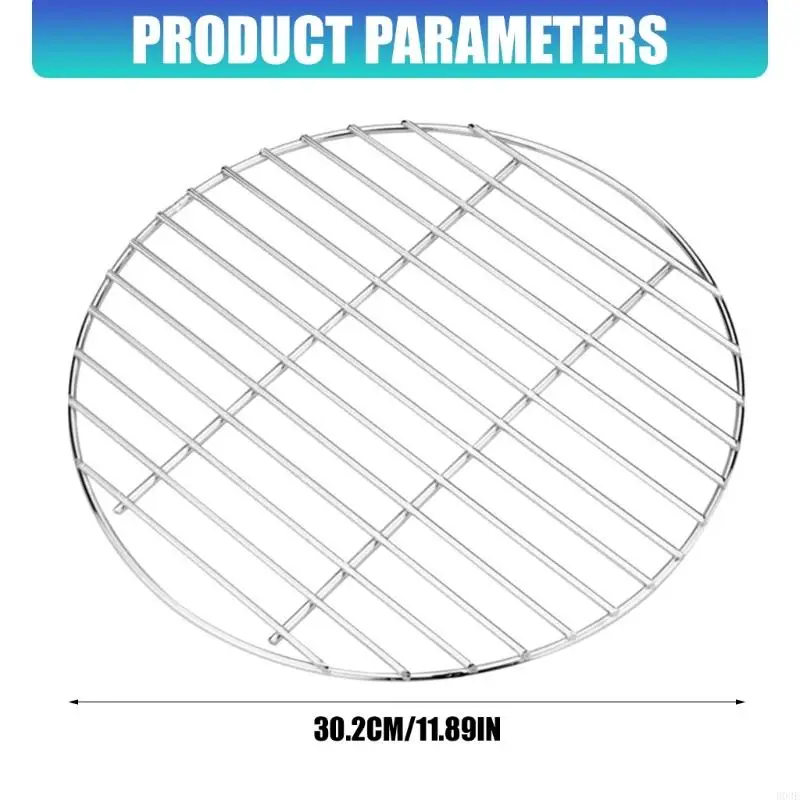 Runder Holzkohlerost aus Edelstahl, Grillrost, Ersatz für Grill- und Campinggrills Freien, Teil B03E – Detail 6