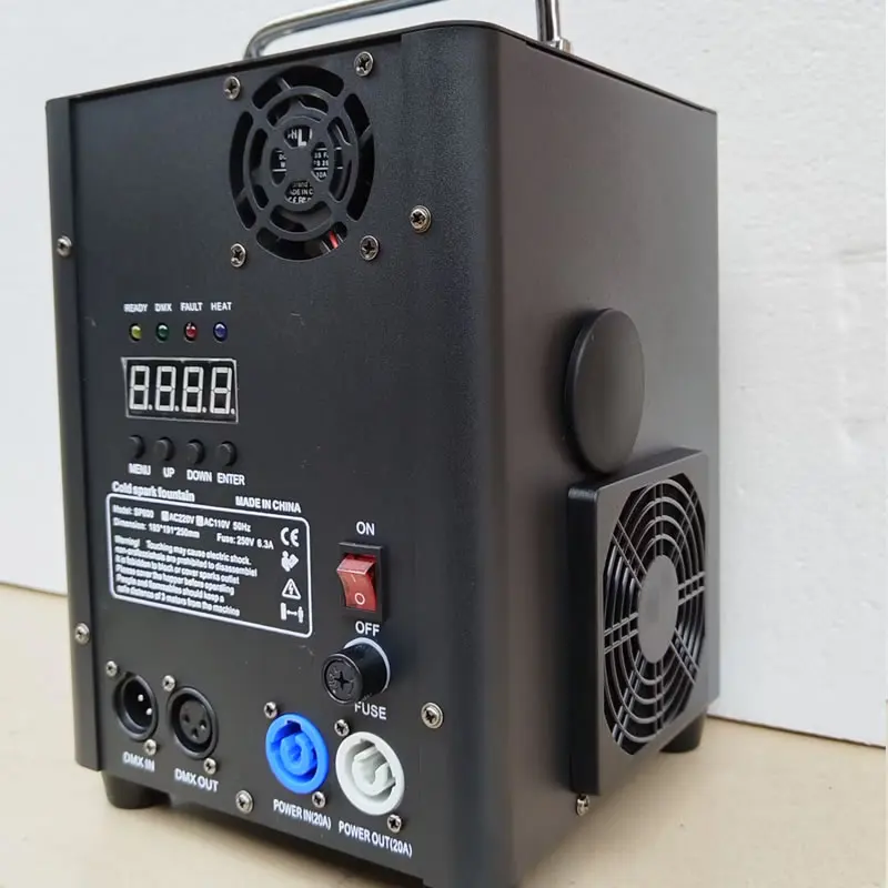 Mesin Percikan Api Dingin Mini 600W Sparkular Cold Fountain Rocket Firework untuk Pernikahan, Klub Malam, Penyemprot Api Dingin Jet untuk Panggung