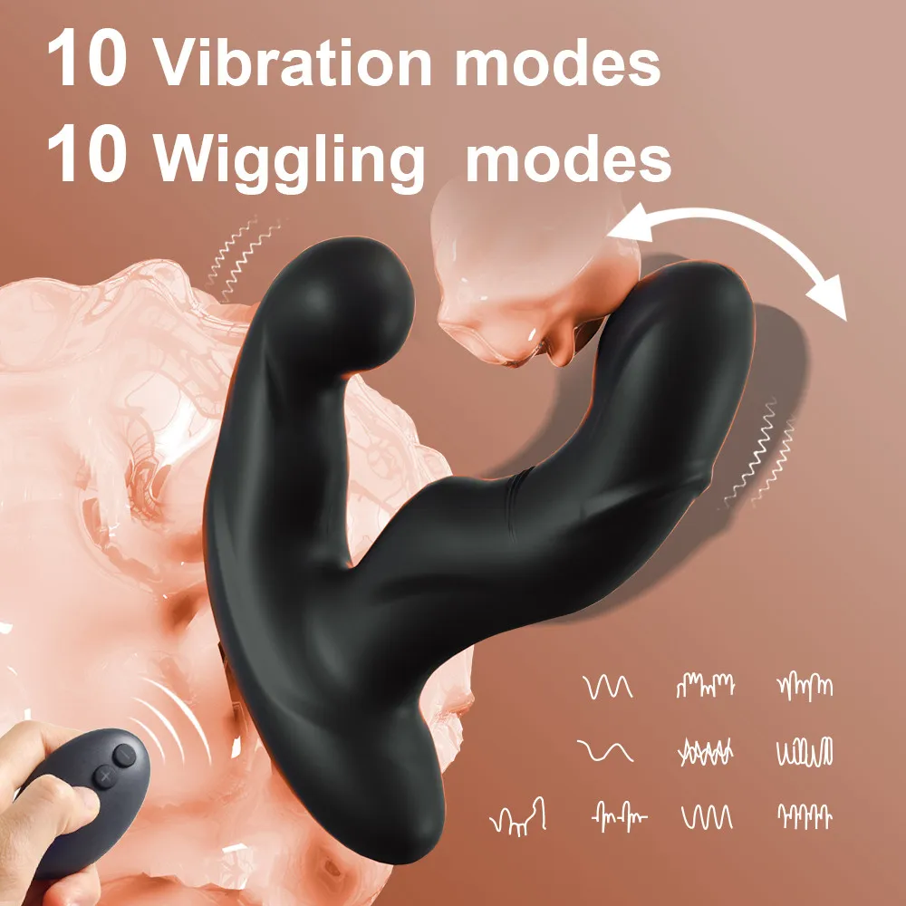 3 In 1 Male Prostate Massager Wiggle Heating Anal Plug Sex Toys for Men Masturbation G Spot Stimulation Wireless Dildo Vibrator