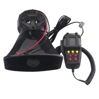 Juego de altavoces con bocina para coche, 120DB, 12V, 100W, sirena de policía, bocina de aire, megáfono con varios tonos y bocina para vehículos
