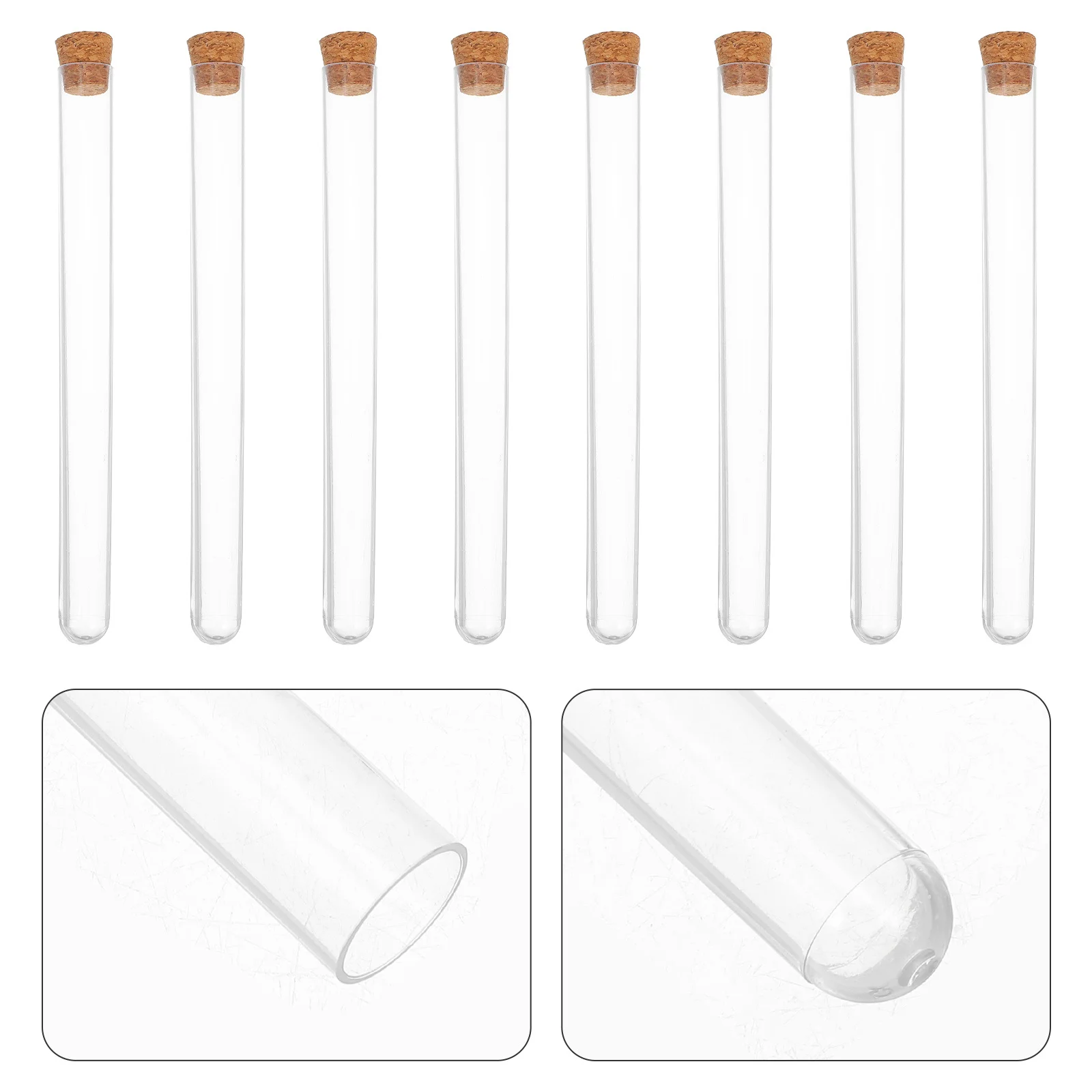 

50pcs Test Tube 13Ml Plastic Transparent Vial For Lab Science Experiment Plant Growth Candy Storage Beads Seeds Sample Container