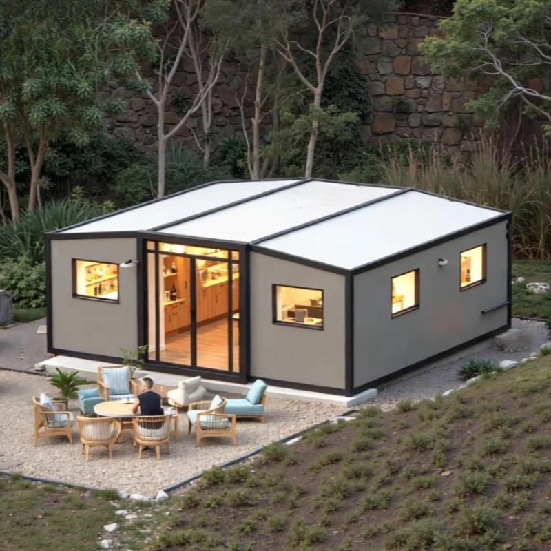 

Prefabricated Modular Housing: Customized 20ft/40ft Container House with 2 Bedrooms and 1 Shower Room.