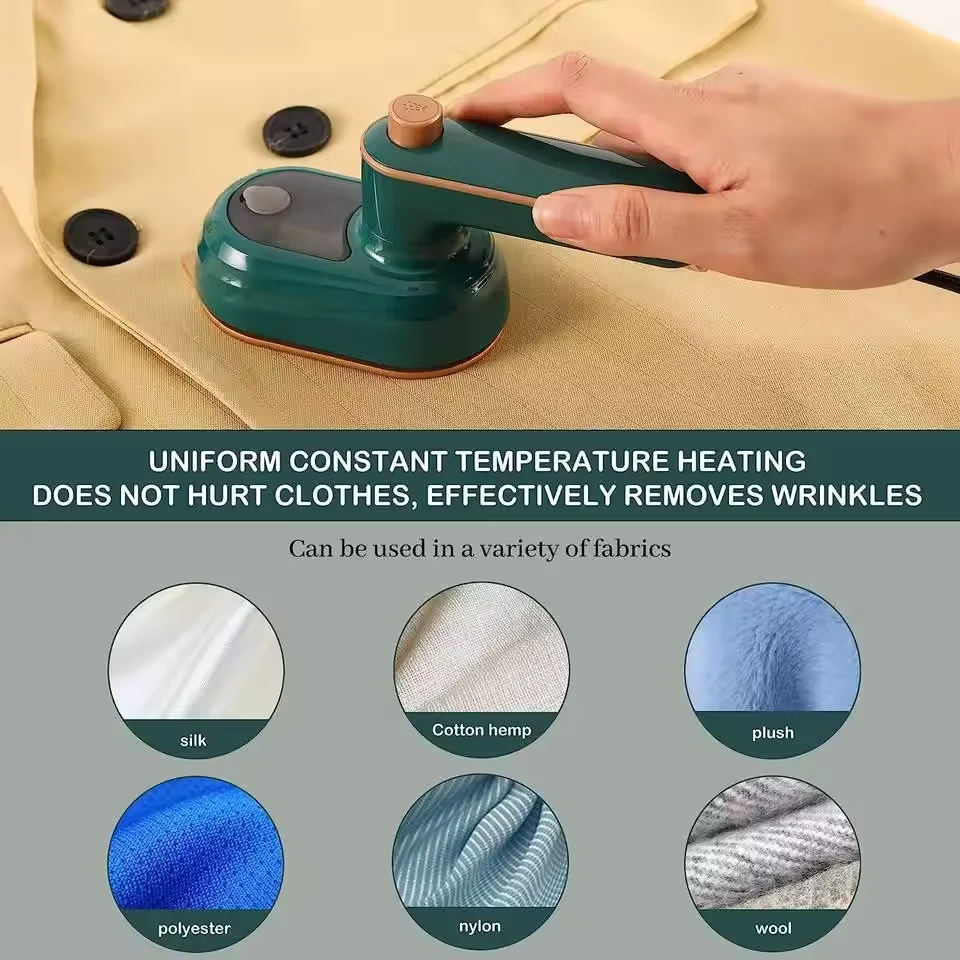 Vestiti pieghevoli portatili portatili motore a vapore Mini macchina da stiro a vapore portatile a riscaldamento rapido con serbatoio dell'acqua