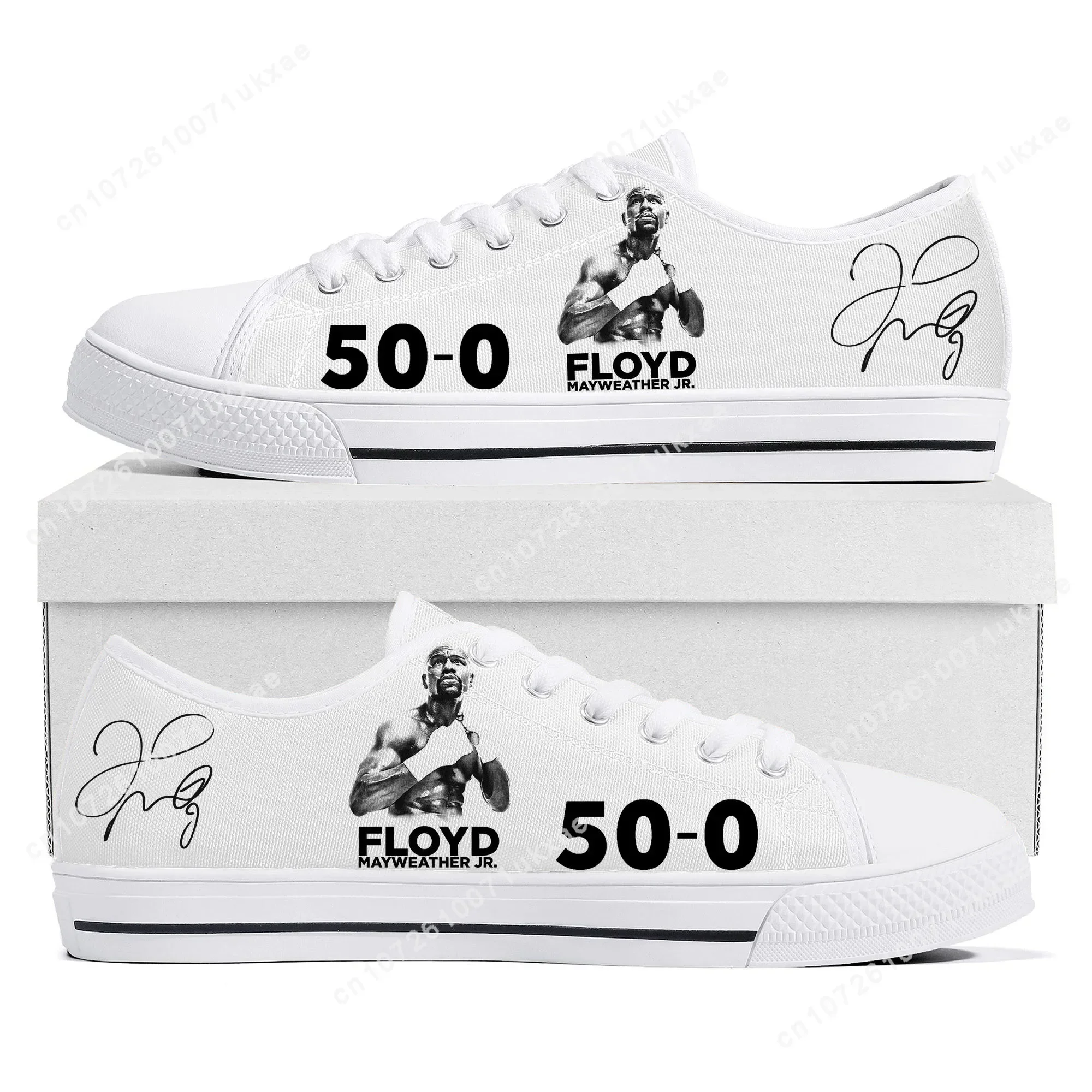 F-Floyd M-Mayweather U-Undefeated B-Boxing Low Top Sneakers Men Women Teenager Canvas Sneaker Casual Custom Shoes Customize Shoe