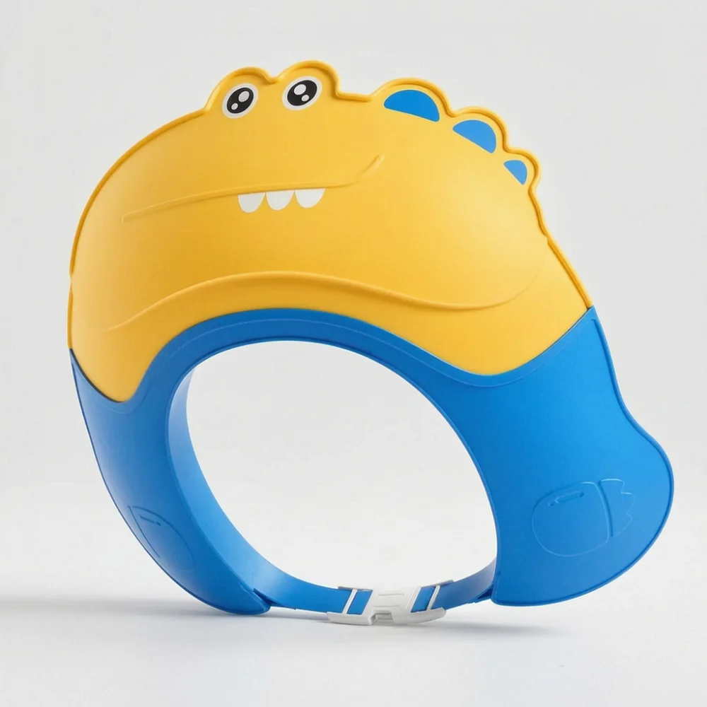 Silicone Baby Hair Wash Cap Adjustable Waterproof Ear Protector for Toddler and Kids Bath Shampoo Head Cover Show