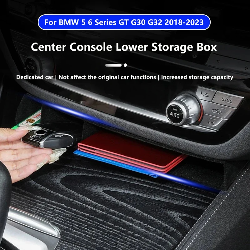 

For BMW 5 series 6GT G30 2018-2023Car Central control storage and organization box mobile phone storage box interior accessories