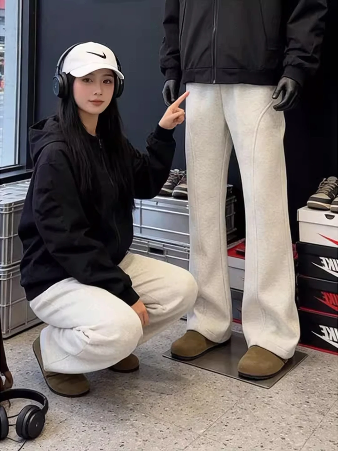 

Мужские повседневные брюки American Sle Bell Bot, осенне-зимние, на флисовой подкладке, прямого кроя, для спорта и отдыха