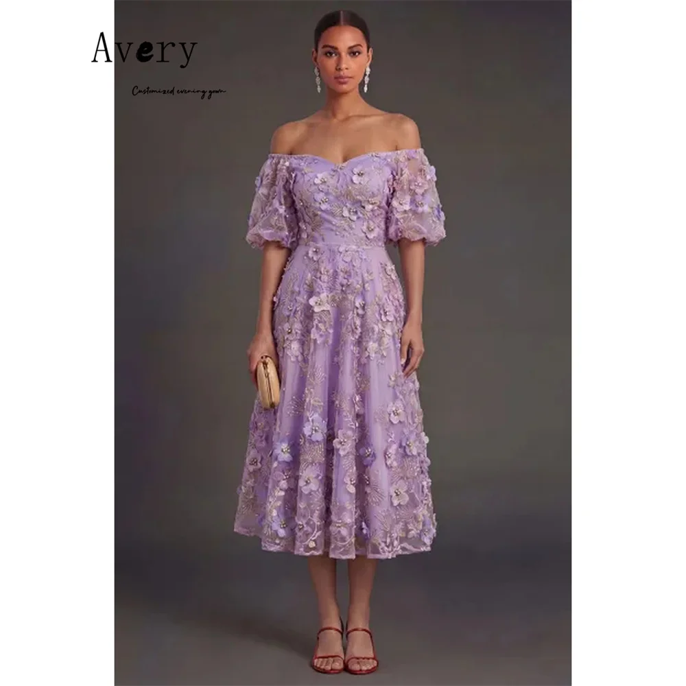 

Avery Custom Fishtail Black Flower Lace Evening Dresses 2026 Luxury Woman Elegant Evening Dress for Event Women's Ball Gown Prom