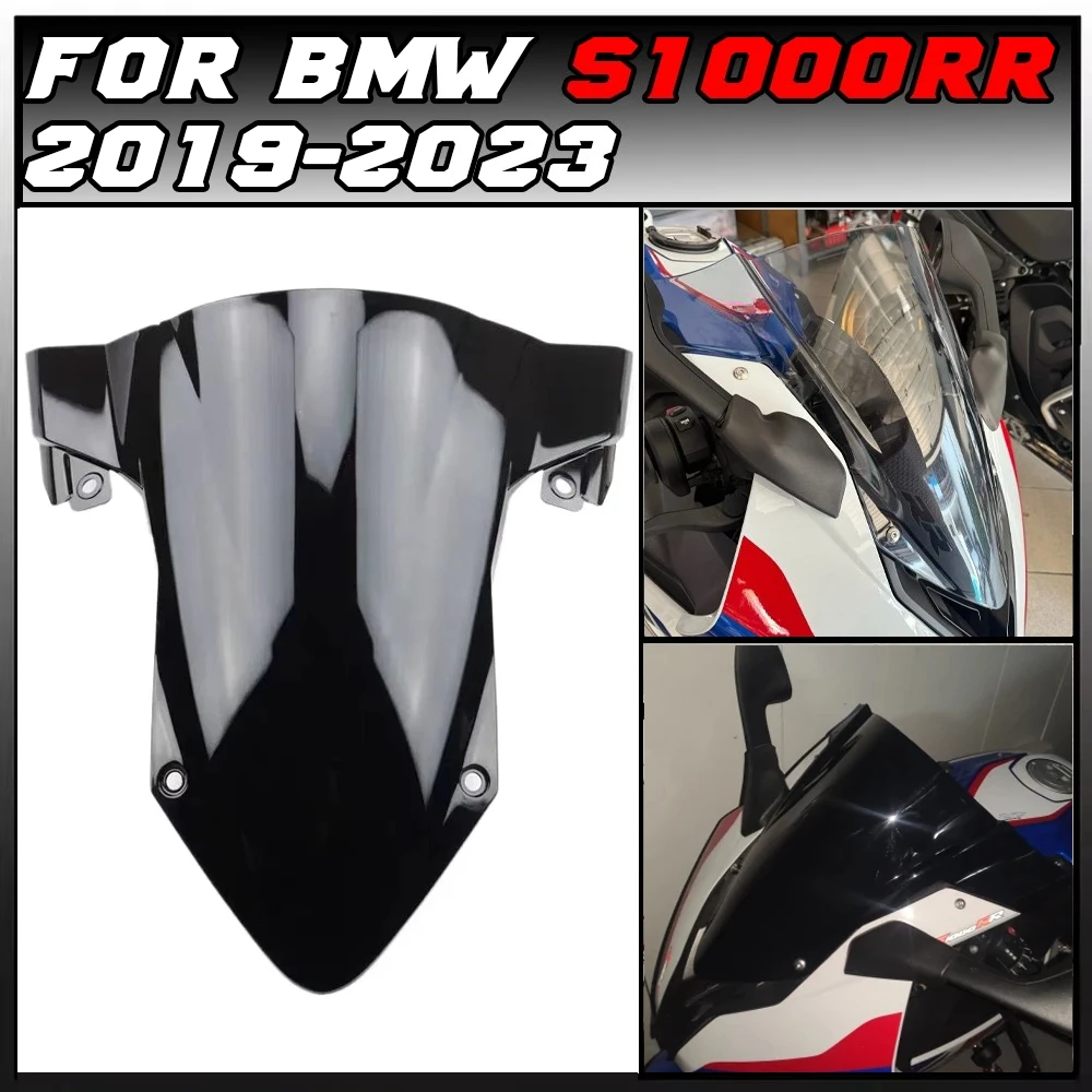 Motorcycle Windscreen For BMW S1000RR S1000 RR 2019 2020 2021 2022 2023 Double Bubble Front Windshield Shield Wind Deflector