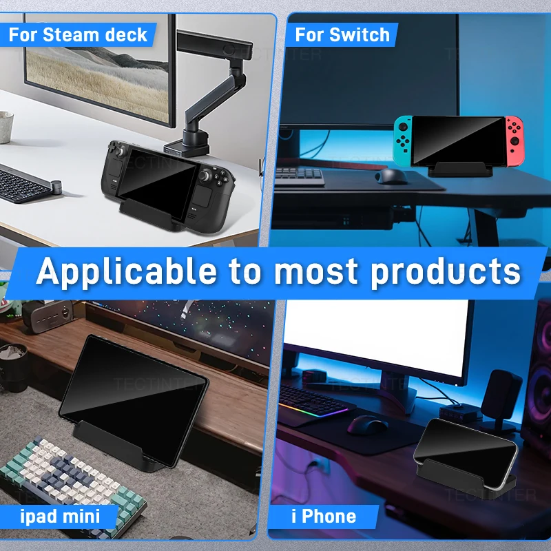 1PC Game Console Holder Bracket for Nintendo Switch  / Switch 2 /Tablet Storage Stand Base for Steam Deck Game Accessories