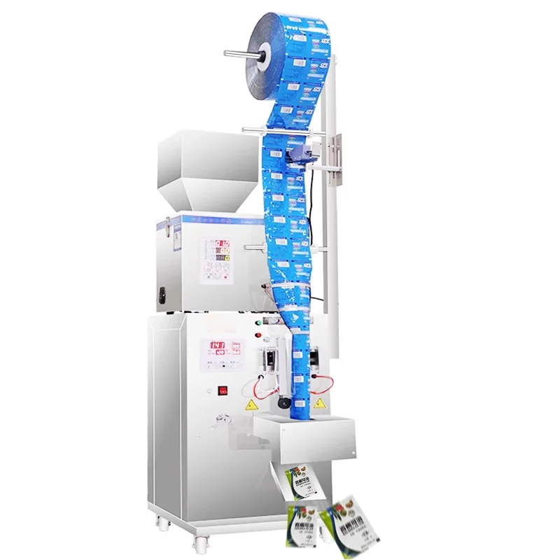 1-50g máquina de enchimento e selagem para partículas de grânulos em pó para saquinho de alimentos nozes especiarias chá feijão de café