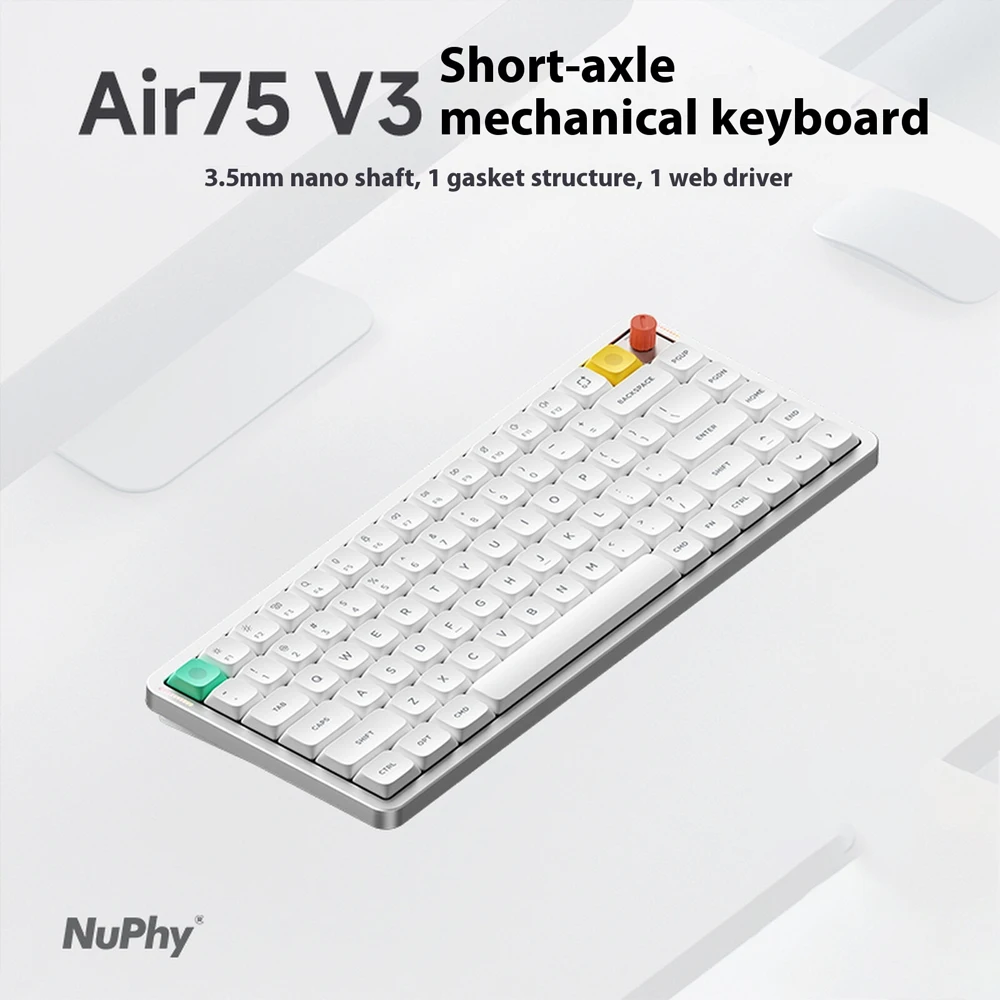 NuPhy Air75 V3 Low-Profile Mechanical Keyboard 3Mode Wireless Hot Swap 4000mAh Battery Custom Air75V3 Short Nano Switch Keyboard