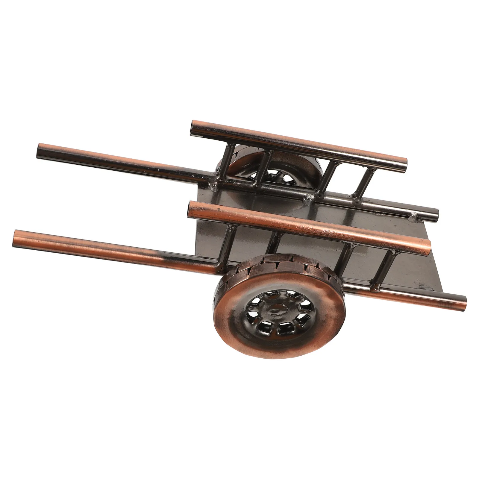 

Retro Iron Art Vintage Cart Decorative Trolley for Wine Cabinet Classic Style Home Bar Accents Cart Toy