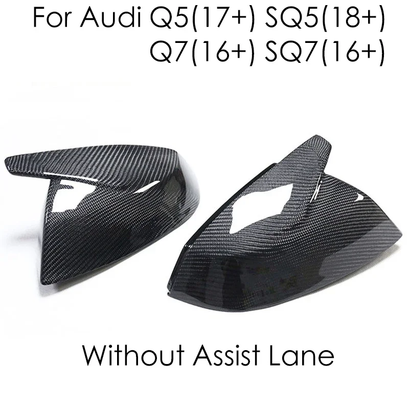 Real Carbon Fiber Voor 2009-2022 Audi Q5 SQ5 Q7 SQ7 Q5 Q7 Auto Achteruitrijcamera Zijspiegel Covers Vervanging stijl Beschermende Overlays