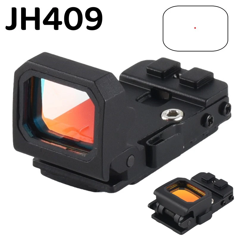 Folding Flip Up Mini Red Dot Sight Adjustable Brightness Holographic Reflex Scope for Hunting 20mm Airsoft ,Glock Pistol,Rifle