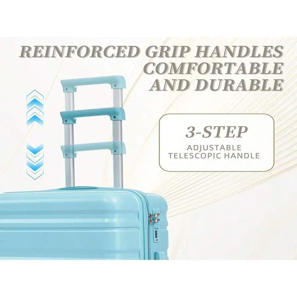 مجموعة أمتعة مكونة من 3 قطع - عجلات دوارة صلبة ABS خفيفة الوزن ومتينة ومقاومة للماء للسفر #3