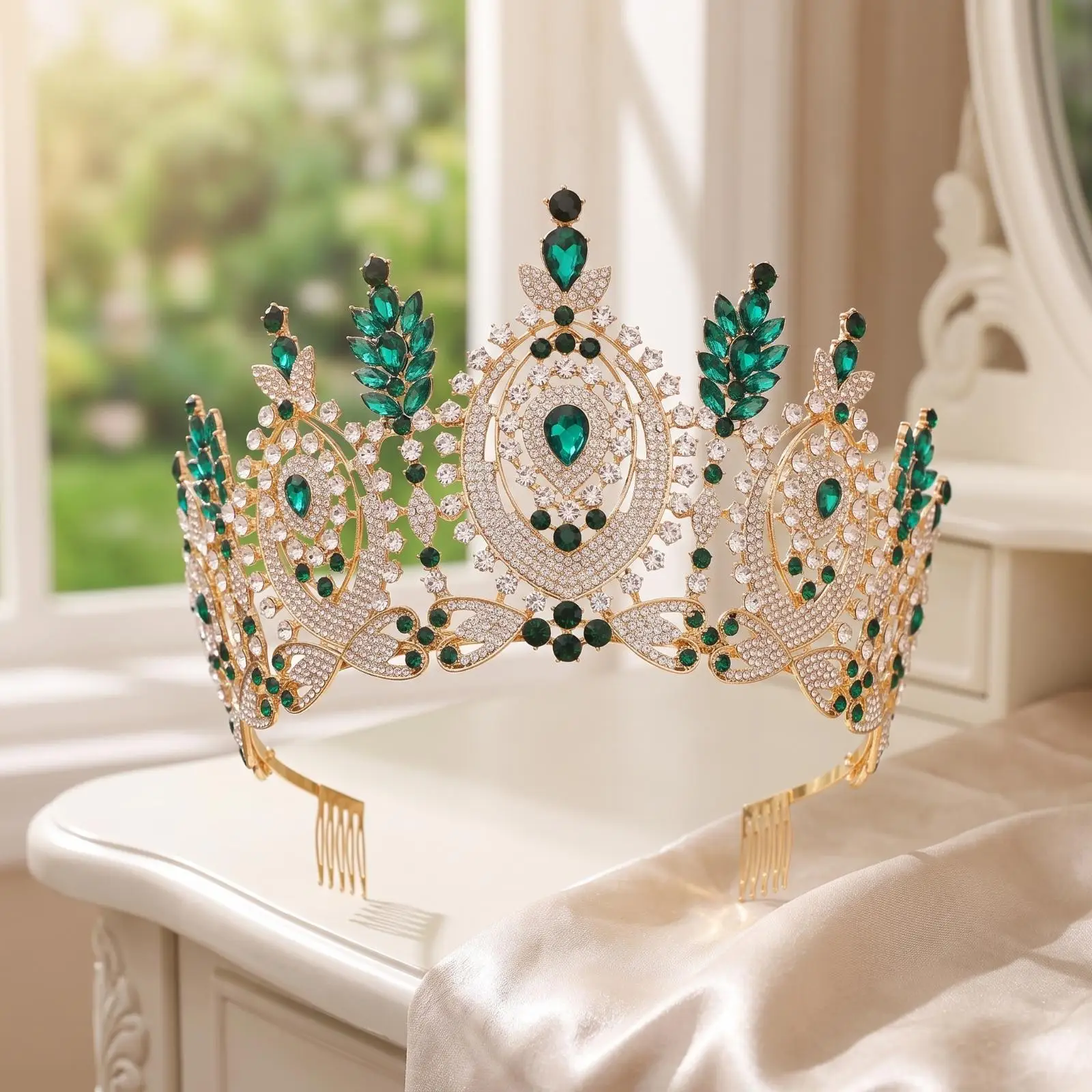 bridal-crown-baroque-crown-with-comb-headpiece-adjustable-headwear-sparkling-for-brides-weddings-pageants