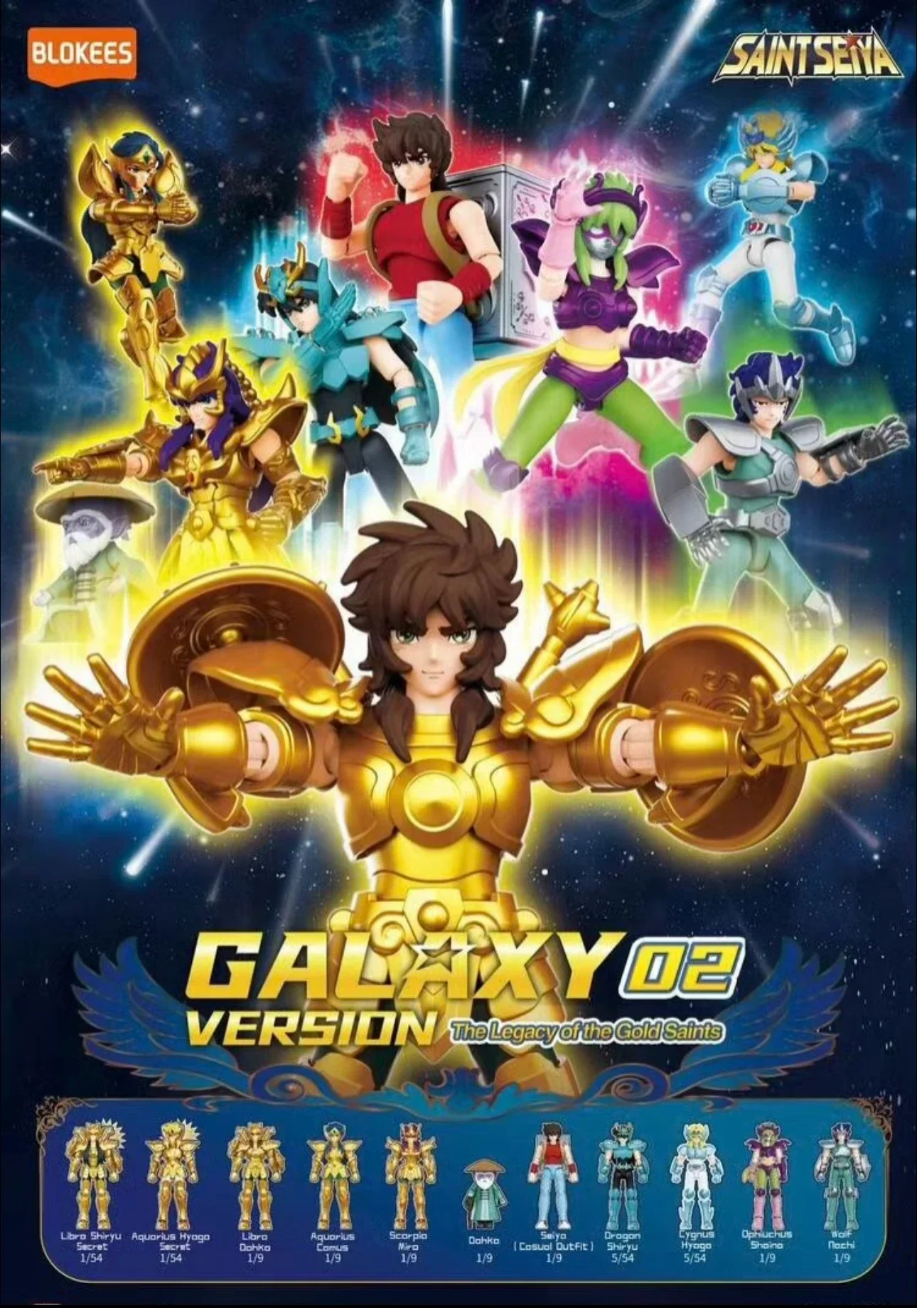 Blokees Saint Seiya Galaxy Version 2 Actionfiguren Camus Hoyoga Dohko Milo Shiryu Pegasus Nachi Anime Figuren Fans Geschenk – Detail 1