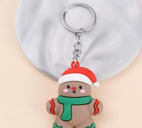 1 mixed hair   New three-dimensional cartoon doll Christmas series key chain holiday event small gift pendant