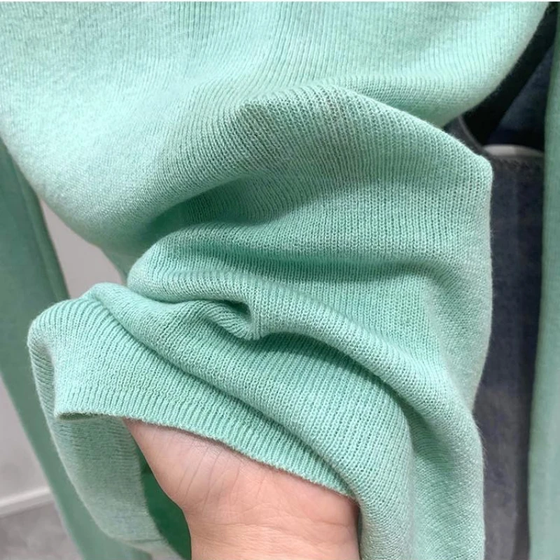 Mint Green T-shirts Women Long Sleeve Slim O-neck Korean Style Simple Solid Color Spring Ins Sweet Leisure Basic Fashion