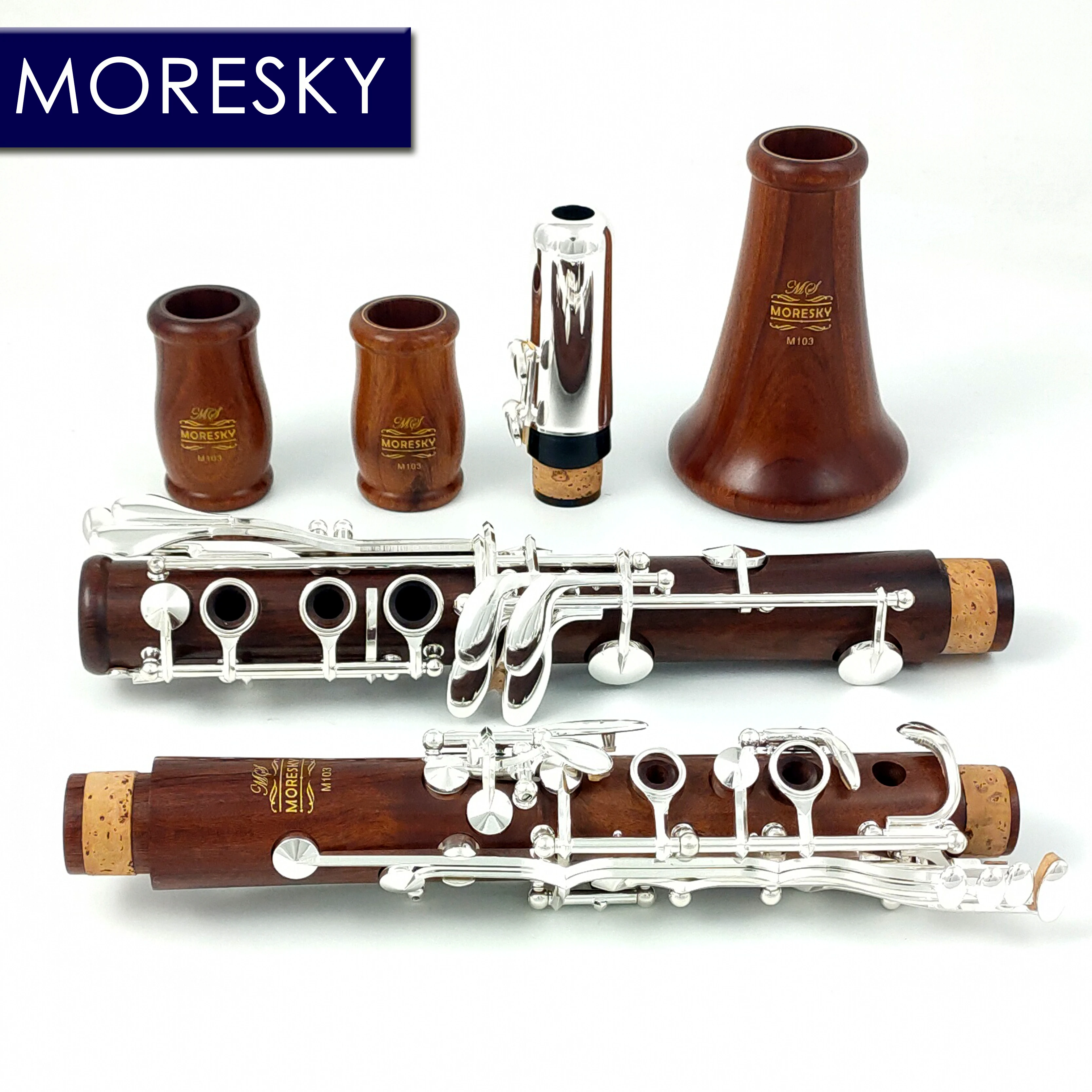 MORESKY-Clarinet Bb Rosewood/Mopane Silver Keys, Sib Klarnet, M103