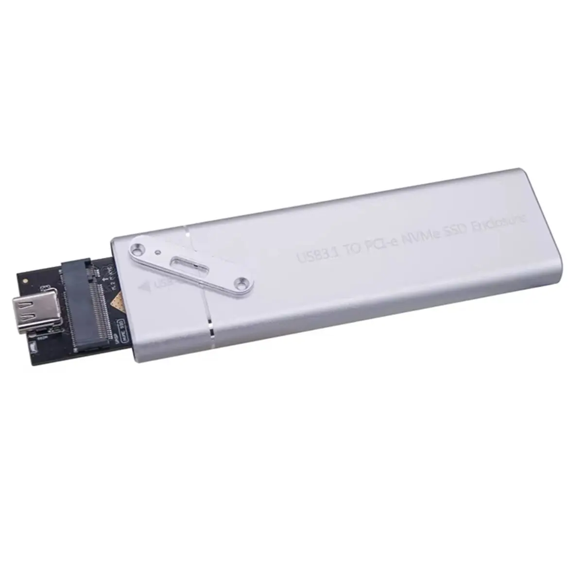 Stable- For M/M+B Key NVME Enclosure M.2 SSD Case Type-C to M.2 Hard Drive NVME NGFF Dual Protocol SSD for 2230 2242 2260 Black
