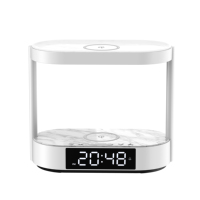Qi Wireless Charging Desktop LED Smart Alarm Clock Bedside Wireless Charger with Wakeup Light