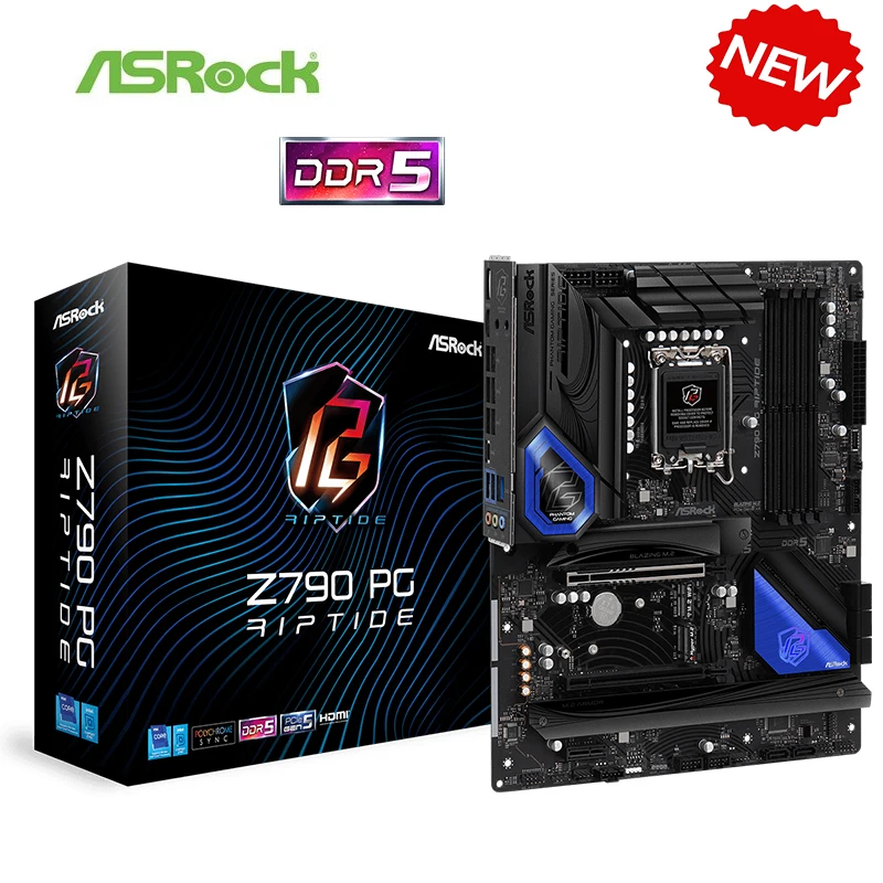 13th & 12th Gen Z790 Motherboard NEW For ASRock Z790 PG Riptide Motherboard Socket LGA1700 DDR5 Desktop Mainboard