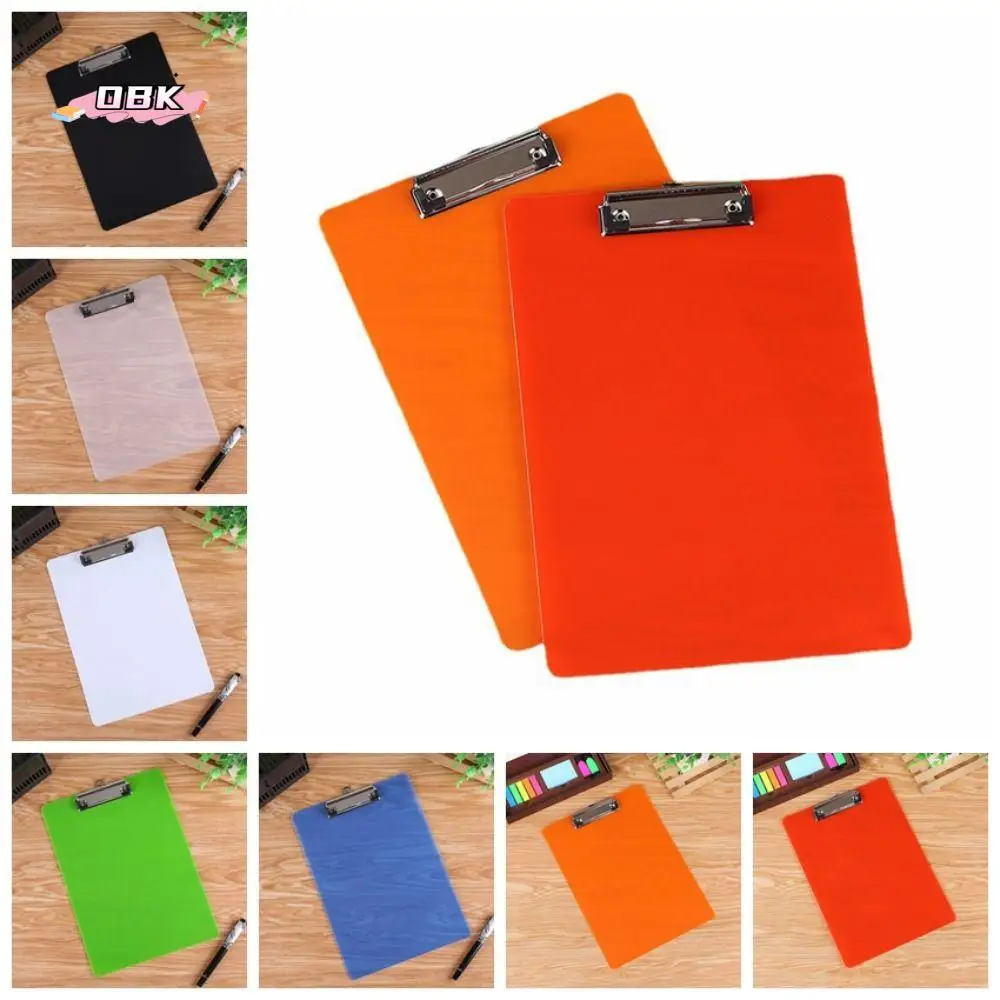 

With Low Profile Gold Clip A4 Writing Clipboard Document Folder Writing Tablet A4 Paper Organizer Writing Sheet Pad Translucent