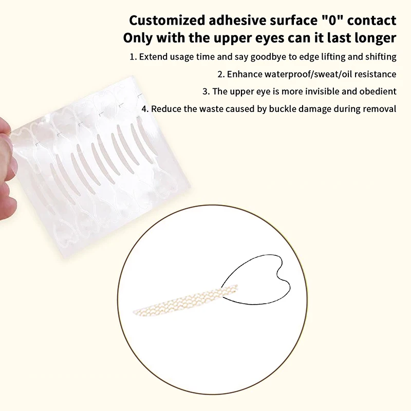 Autocollants Double paupière avec poignée, bandes de beauté naturelles invisibles et durables pour façonner les grands yeux, bandes de levage pour les yeux, 128 pièces/boîte