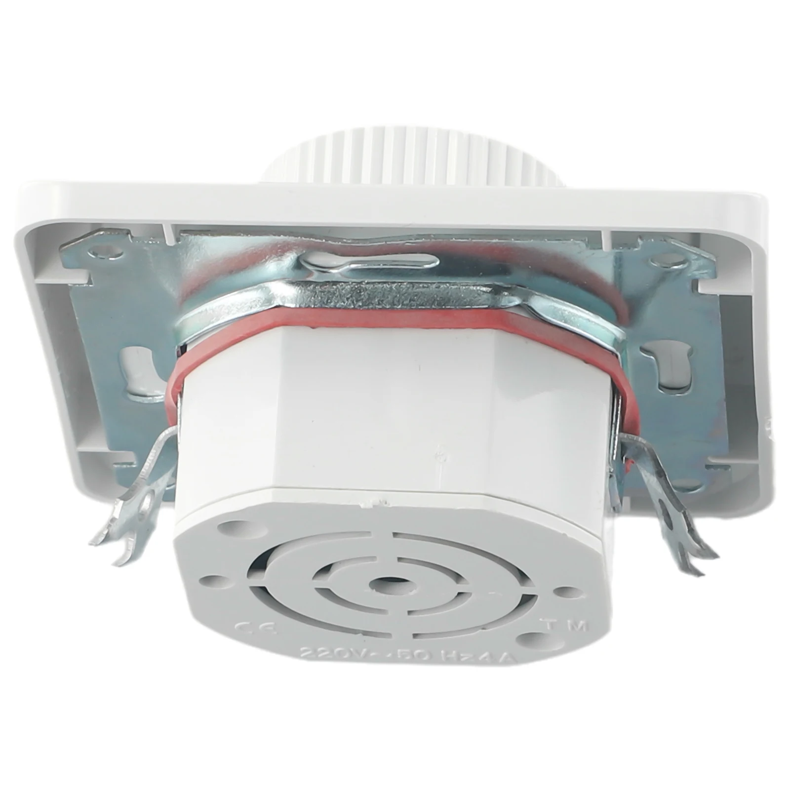 Switch Rotary Dimmer White 4 To 300W 81 X 81mm Trailing Edge AC 200V-250V European Standard For Conventional Lamps