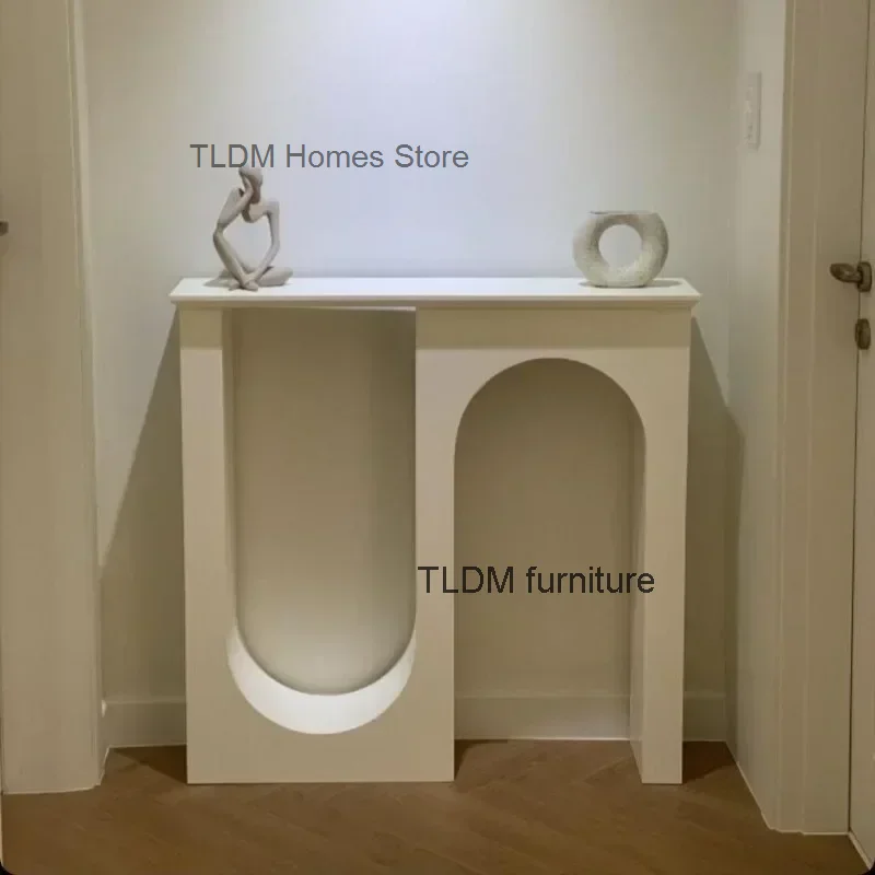 

Modern Simple Wooden Console Tables Entrance Decoration Home Furniture Creative Console Table for Hallway Living Room R