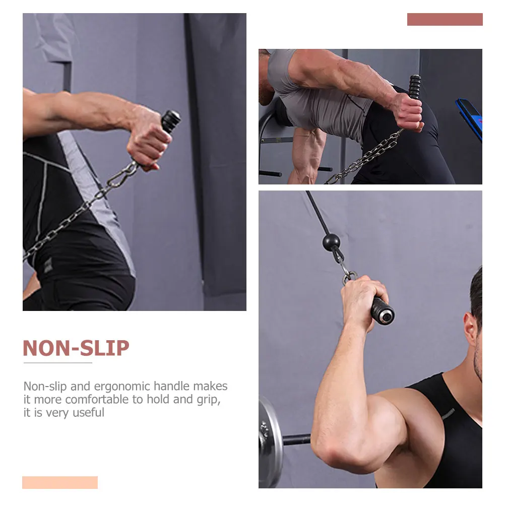 

Professional Fitness Pull Down Handle Non-Slip Ergonomic Durable Metal Pe Material Home Gym Workout Accessory Fitness Handle