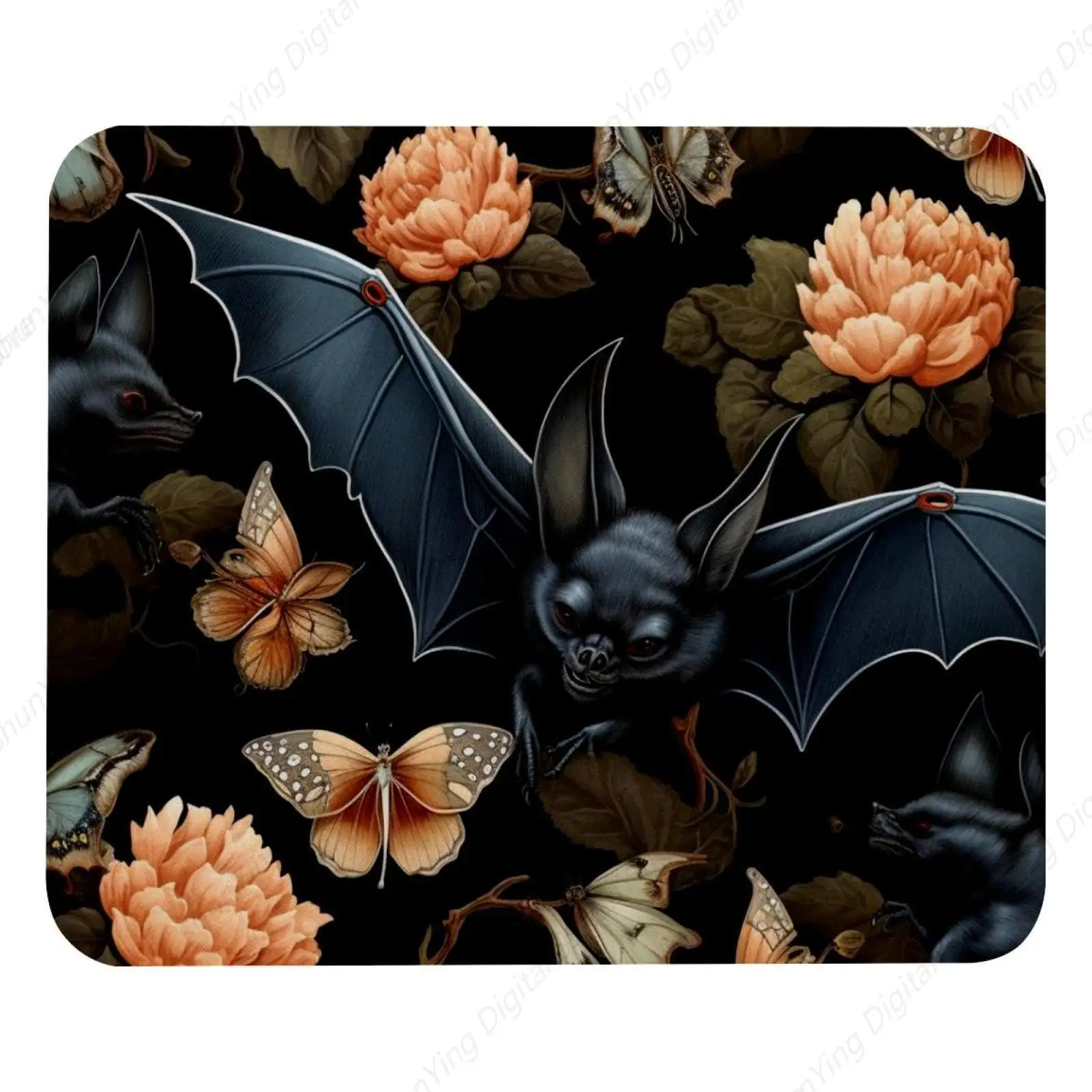 Bat Dark Printed Mouse Pad Laptop Office Decoration Rubber Anti Slip Gaming Mouse Pad 18*22cm