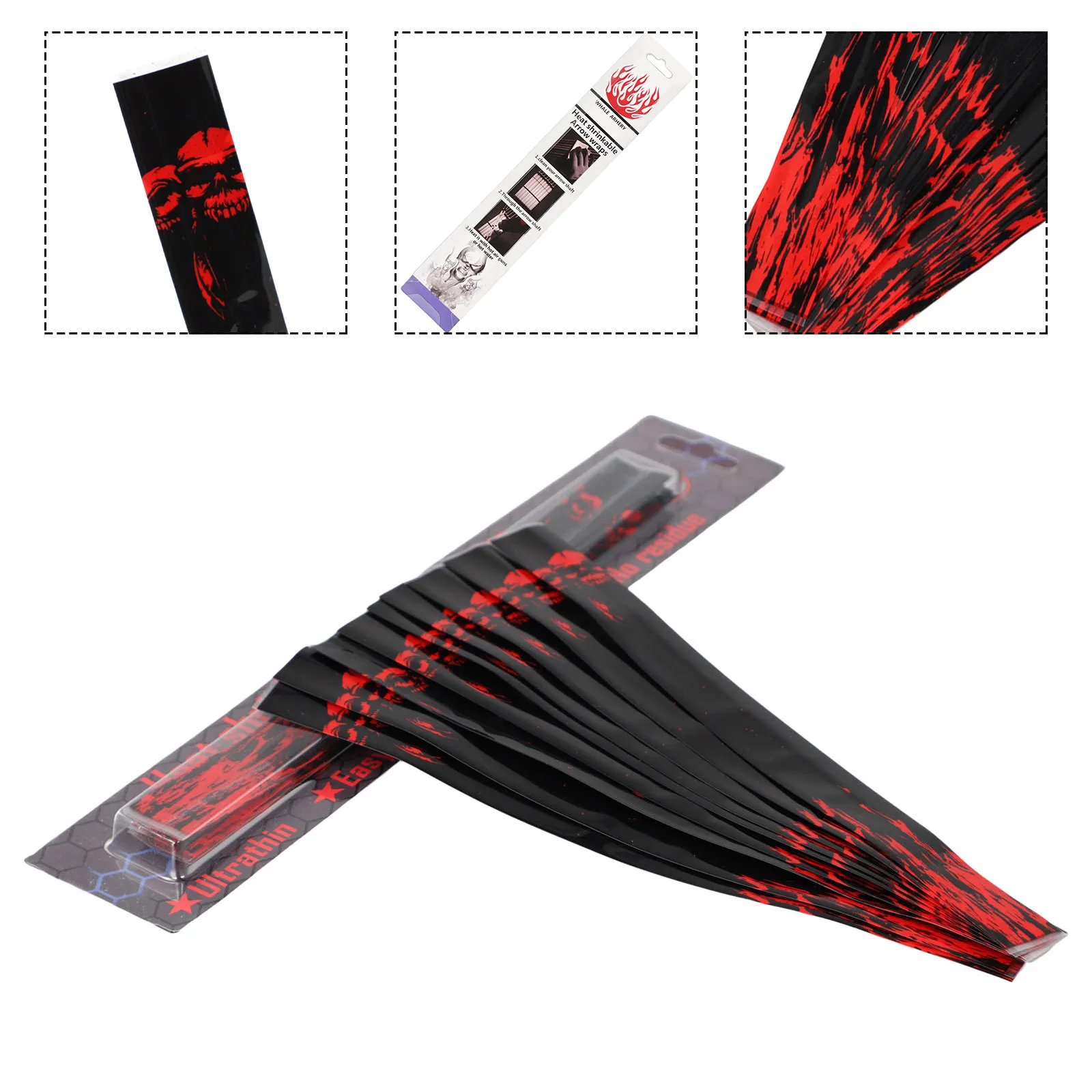 

Heat Shrinkable Arrow Wraps Sticker for Aluminum and Carbon Arrows Waterproof and Scratch Resistant 15pcs Pack