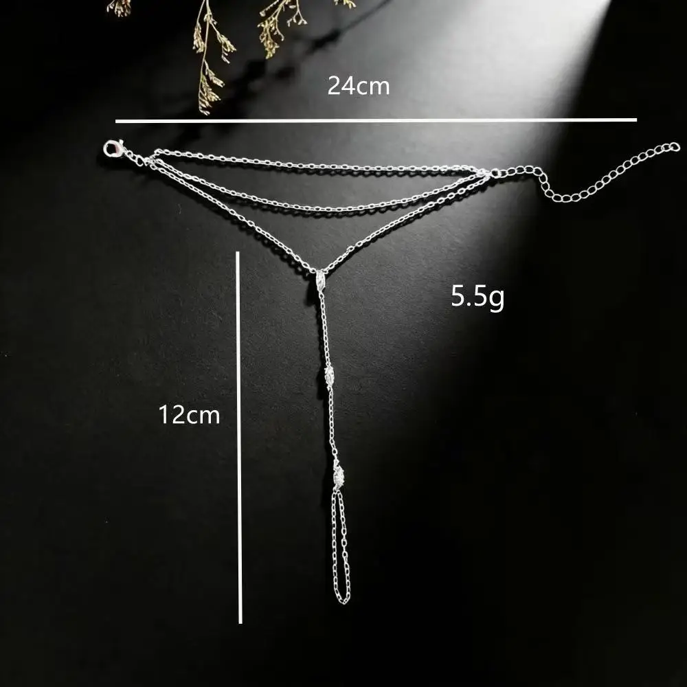 2026 Bling Zircon Crystal Multilay Bracelet Hand Chain for Women Rhinestone Thin Chain Finger Bracelet Jewelry Accessories Gift