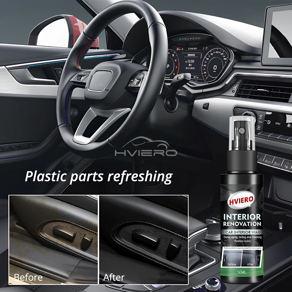 30/50ml Agente di ripristino della plastica per la parte interna dell'auto domestica Lucido Pulito Ricostruzione Ristrutturazione automatica Strumenti di manutenzione Accessori